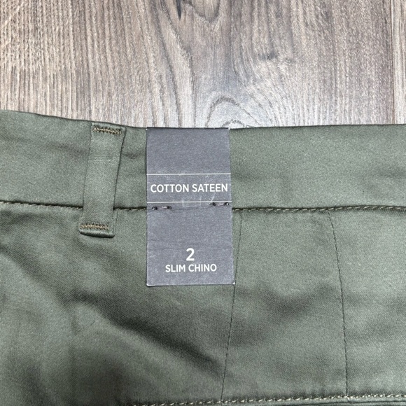 NWT White House Black Market Dried Thyme Rolled Cuff Slim Chino Pants Size 2 - Picture 11 of 12